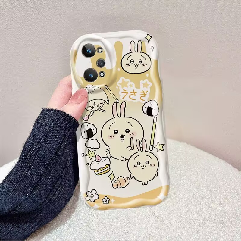 Phim Hoạt Hình Chiikawa Usagi Hachiware Vỏ Cho Samsung Galaxy A15 A56 A55 A16 A17 A36 A26 A54 A35 A14 A34 A53 A23 A25 A07 Vỏ Kem Mềm Vồng Cạnh Silicon