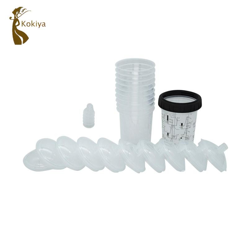 Cốc phun 165 / 400 / 600ml Cốc trộn sơn dùng một lần Nồi phun cốc sơn có nắp đậy