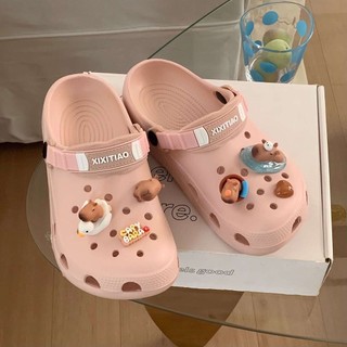 XIXITIAO dép lê cho nam nữ mùa hè, đế mềm EVA, hoạ tiết capybara dễ thương, đi biển thoải mái