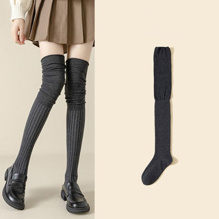 Tất cao kín trên đầu gối màu trơn, chất lượng cao, ấm áp cho cả cosplay và sử dụng hàng ngày.