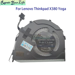 Quạt Làm Mát Laptop Cho Lenovo ThinkPad X380 Yoga 260 370 20LH, 20JH 20FD Laptop CPU Tản Nhiệt EG50050S1-CA10-S9A 02DA165