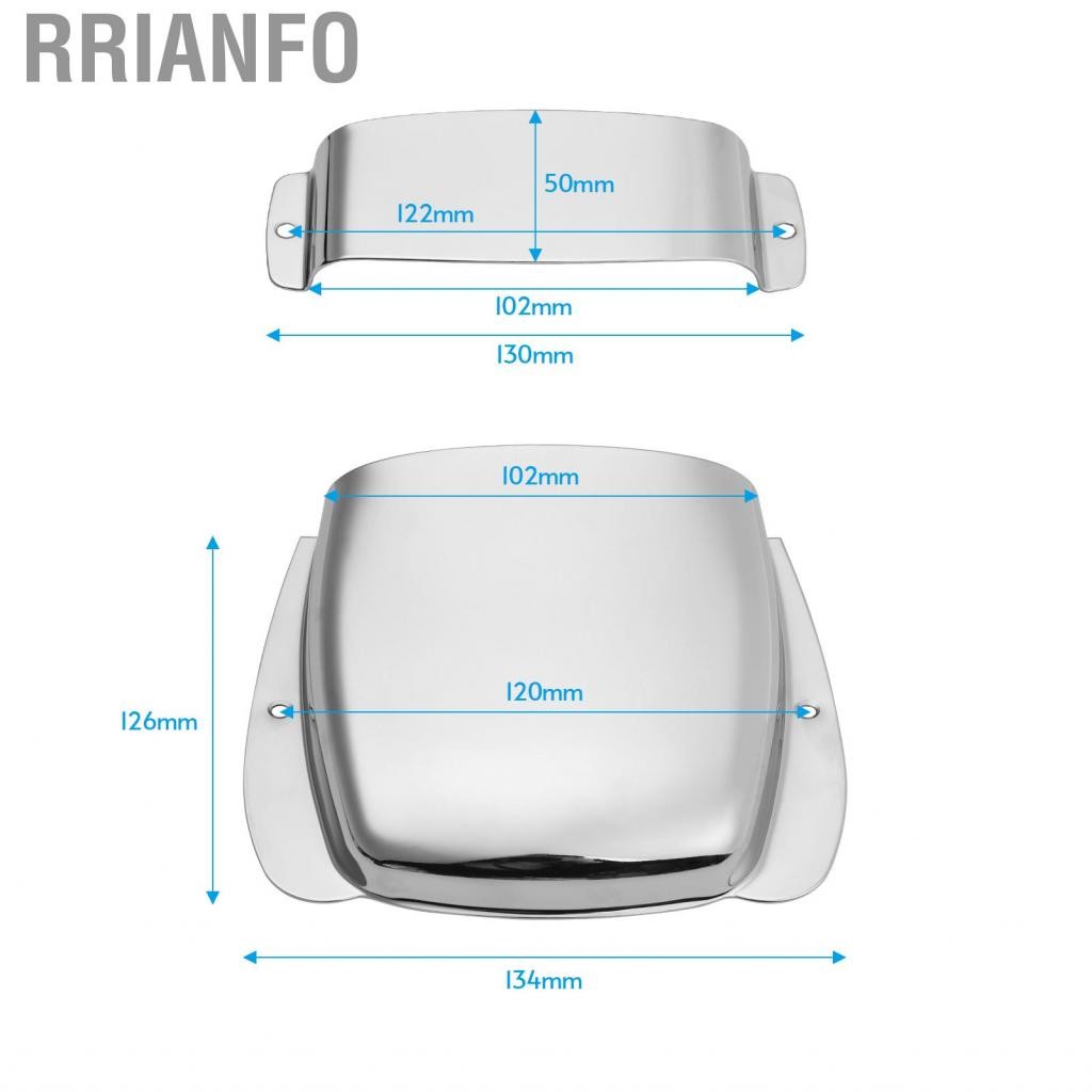 Rrianfo Rrianfo Bass Vintage Bridge Cover Kit Silver Metal Pickup Shell Phụ kiện