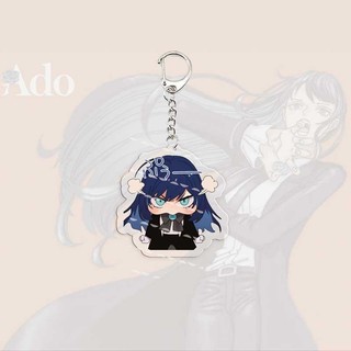 Japanese singer Ado Keychain for Accessories Bag Acrylic Ado Pendant Key Chain KeyRing Pendant Chains Fans Gifts