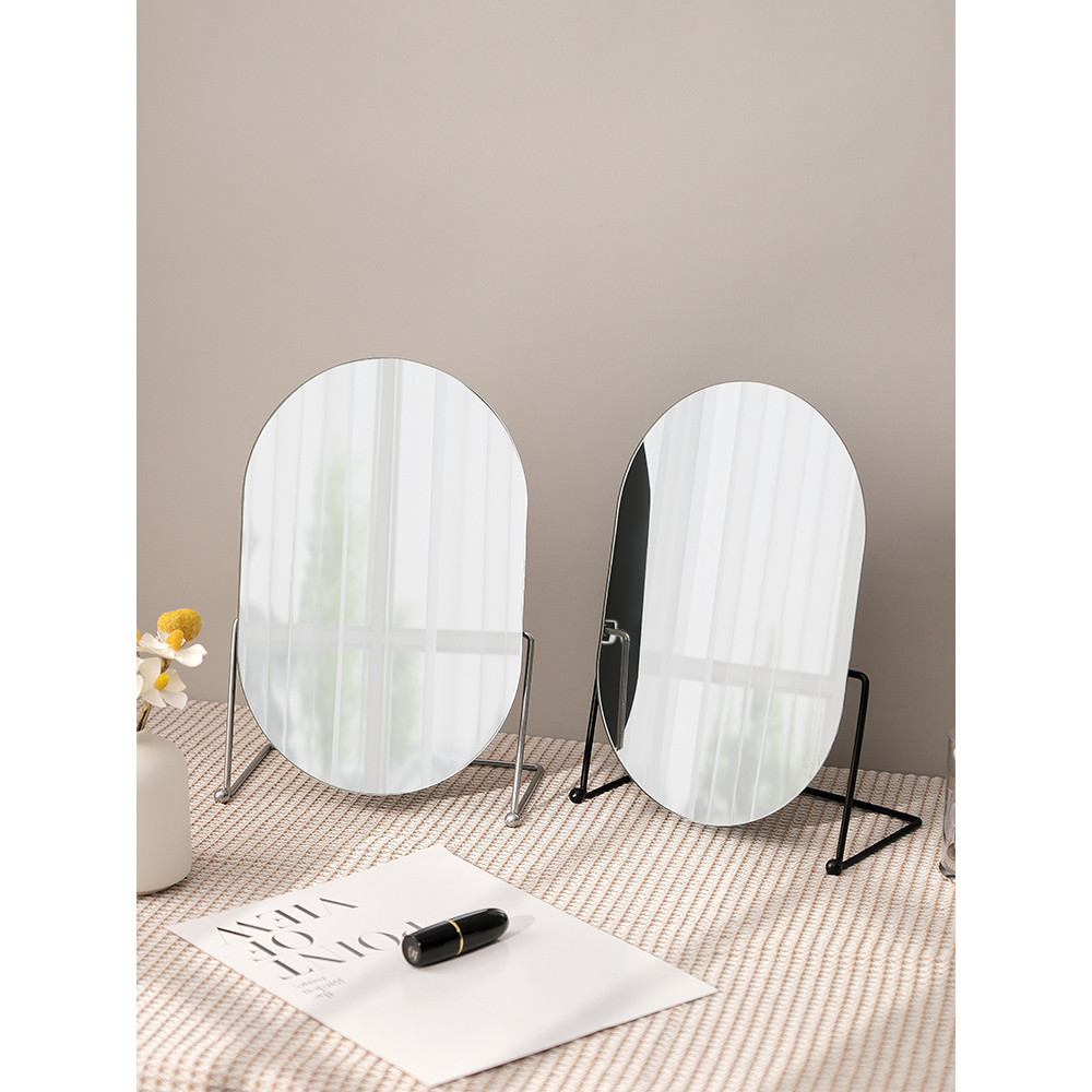 Ánh Sáng Sang Trọng Gương Trang Điểm Phòng Ngủ Để Bàn Gương Tròn Sắt Nghệ Thuật Sinh Viên Ký Túc Xá Trang Điểm Gương Hộ Gia Đình Làm Đẹp Gương Công Chúa Gương