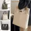 Túi Tote IAPPORTUNIA, Túi Xách Canvas Dung Tích Lớn, Chỉ May Thời Trang Phù Hợp Với Túi Đeo Vai Nữ
