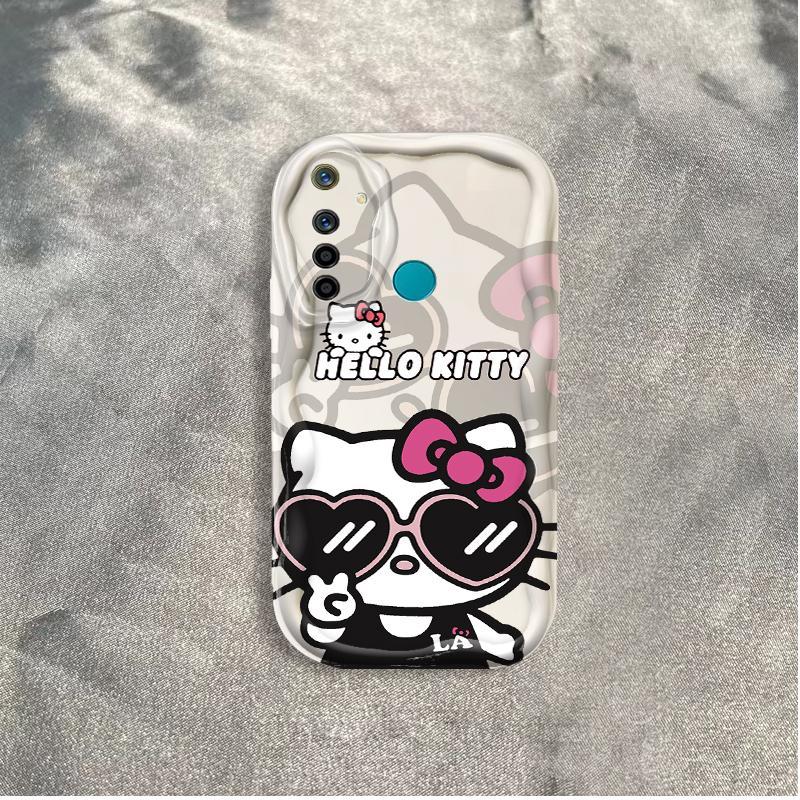 Vỏ Silicon Hoạt Hình Cho Realme 5 5i 5S 6i 3D Vỏ Điện Thoại Mềm TPU Da Báo In Hình Kitty Ốp Lưng Chống Sốc