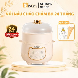 Nồi nấu cháo chậm MISAN 1.0L cho bé ăn dặm, nồi chưng yến hấp cách thủy ninh hầm đa năng bảo hành 24 tháng