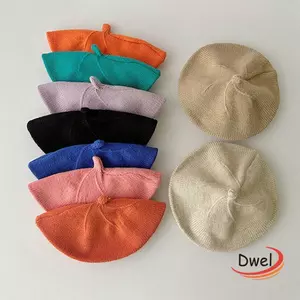 Mũ nồi trẻ em DWEL, Mũ nồi dệt kim ấm áp cho trẻ em, Nhiều màu dễ thương thu đông Mũ họa sĩ mềm bé trai bé gái
