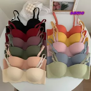 SAMO Push Up Bras, Áo ngực liền mạch màu kẹo có thể điều chỉnh, Áo ngực không dây nâng chống chảy xệ hợp thời trang dành cho nữ