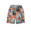 Quần short unisex slim-fit in họa tiết hoa, quần short đi biển dáng rộng thẳng