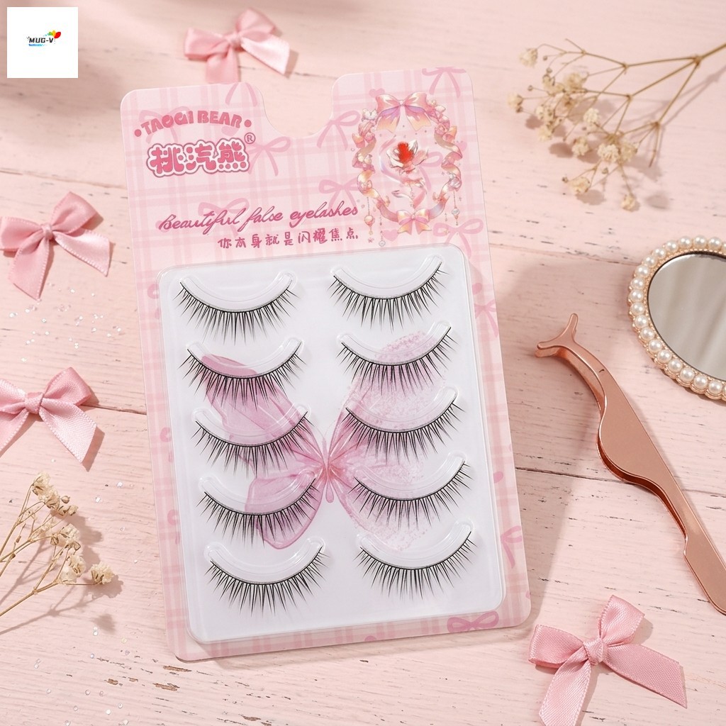 Lông mi giả uốn cong tự nhiên Lông mi sợi thiết kế một mảnh dành cho nữ