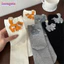 Tất Cotton BORAGETE, Tất Ống Giữa Ba Chiều Thoáng Khí, Trứng Mèo Thoải Mái Hút Mồ Hôi Hoạt Hình Cặp Đôi Tất Nam Nữ