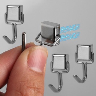 180° Móc xoay từ tính - Móc nam châm Neodymium mạnh mẽ cho tủ lạnh - Móc treo tường gia đình - Không cần đinh, tiết kiệm không gian