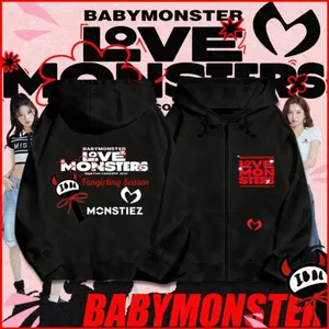 BH2 BABYMONSTER 2026 tour du lịch thế giới HELLO MONSTERS xxs-6xl KPOP dây kéo Áo khoác Hoodie Unisex Top HB2