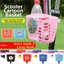 EDIWANY Trẻ Em Giỏ Trẻ Em, Hoạt Hình Patten Có Khóa Treo Bảo Quản Xe Đạp, Nhựa Nhiều Màu Phía Sau Phụ Kiện Đi Xe Đạp Phụ Kiện Xe Đạp