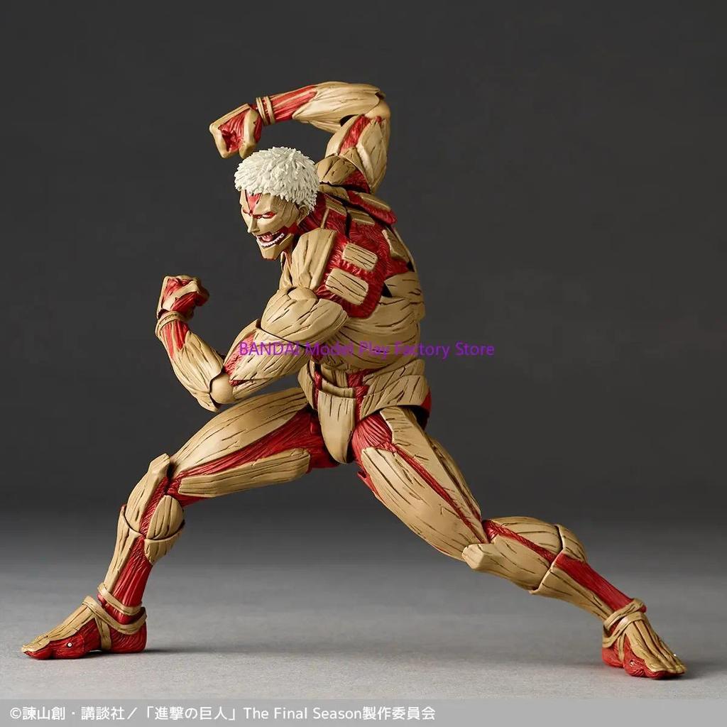 Kaiyodo Attack on Titan Amazing Yamaguchi Revoltech NR069 The Armored Titan Reiner Braun Anime Nhân Vật Hành Động Mô Hình