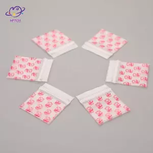 HFTOY 100 Chiếc Túi Ziplo Mini Túi Dây Kéo Nhựa Nhỏ Túi Đựng Thuốc ~