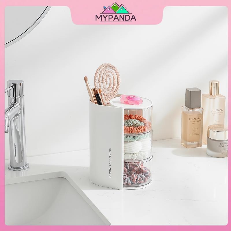 Hộp xoay Hộp đựng mỹ phẩm MYPANDA Đa chức năng chống bụi 360 độ để đựng đồ trang điểm.