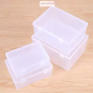 ITRUMPET 1 Cái Hộp Lật, Hộp Bảo Quản Di Động Dày, Hình Chữ Nhật Trong Suốt Nhỏ Vừa Nhựa Cho Thuốc Trang Sức Bông Tai Mỹ Phẩm
