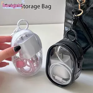 BORAGETE 1 Túi đựng, Vỏ bảo vệ du lịch ngoài trời Hộp lưu trữ cáp dữ liệu, Hộp sắp xếp cáp dữ liệu tai nghe di động
