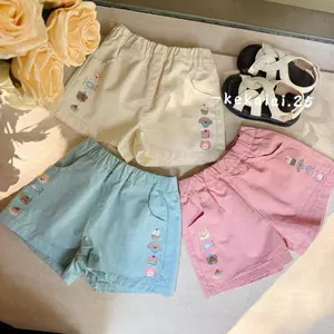 Bé gái (80-140) Quần Cotton in hình hoạt hình dễ thương mùa hè phong cách mới