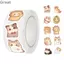 TUYỆT VỜI 500 Cái / Cuộn Nhãn Dán Phần Thưởng Cuộn, Niêm Phong Thêu Sò Sinh Viên Văn Phòng Phẩm Mắt Lớn Miếng Dán Mèo, Phong Bì Trang Trí Bền Đẹp Hoạt Hình Dễ Thương Khuyến khích Trẻ Em Nhãn Dán Sổ Tay