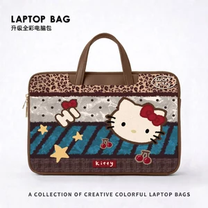 Túi đựng máy tính Hello Kitty màu nâu Di động nữ 47cm Túi đựng máy tính bảng Huawei 52cm