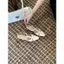 T TT Sandal Nữ T-Strap Rỗng Ngón Chân Vuông Dày Gót Sang Trọng Nửa Dép Dây Đeo Sau Giày Đơn