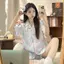 Bộ đồ ngủ Cotton Dopamine Cloud dành cho nữ Mùa hè 2026 Phong cách mới thoáng khí có thể mặc bên ngoài Đồ ngủ hai mảnh mỏng ngọt ngào