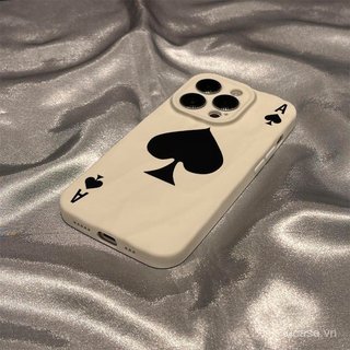 Ốp Bảo Vệ Điện Thoại Di Động Spade A Thẻ Chơi Thích Hợp Cho iPhone 16promax ip 17 17pro 11promax 11 12 13 14 promax 15promax 15pro 14plus Vỏ Linh Hoạt Chống Sốc