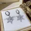KUZHEN Hợp Thời Trang Lấp Lánh Bông Tuyết Bông Tai Nữ Tinh Tế Sáng Bóng Zircon Giả Ngọc Trai Pháo Hoa Bông Tai Tiệc Giáng Sinh Trang Sức Quà Tặng HOT