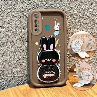 Ốp Lưng Cho Realme 5 c3 5i 6i 5 c3i 5s Vỏ Điện Thoại Vỏ Mềm Silicon Chống Sốc Gương Thẩm Mỹ Mới Có Giá Đỡ 360° Xoay thỏ dễ thương màu hồng cho bé gái JTXCEZJ3
