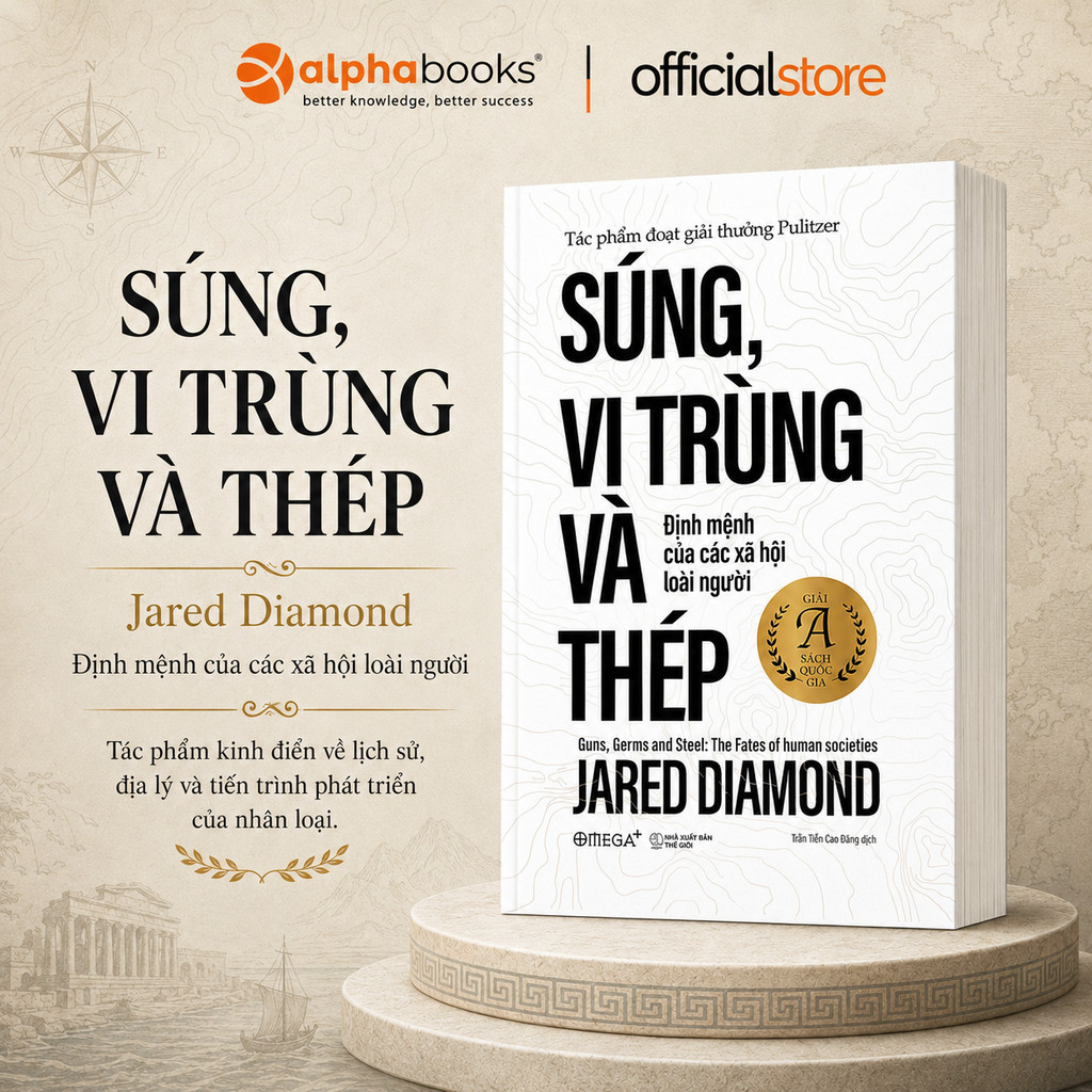 Sách - Lẻ/combo Best Sellers: Sapiens - Lược sử loài người + Súng, Vi trùng Và Thép (Omega Plus)