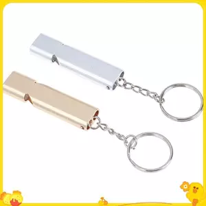 Hợp kim nhôm khẩn cấp Còi sinh tồn Công cụ đi bộ đường dài cắm trại ngoài trời W / Móc khóa