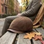 Unisex Retro Corduroy Newsboy Mũ có vành da đã giặt cho mùa thu đông