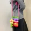 Hàng sẵn có Túi đựng điện thoại di động đầy màu sắc Len Handmade Móc Túi Messenger Túi đeo vai sáng tạo Quà tặng cho bé gái Sản phẩm hoàn thiện dễ thương