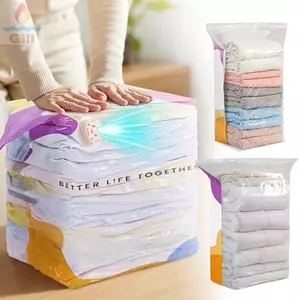 Túi lưu trữ chân không GILL, Túi nén không có dấu bơm chống bụi, Máy ép và niêm phong dung tích lớn Tiết kiệm không gian Quần áo Túi niêm phong Phụ kiện du lịch