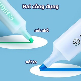Bút Đánh Dấu 6 Màu Dạ Quang Mềm Mịn DIY Đa Ứng Dụng cho học sinh ghi chú dụng cụ học tập hot