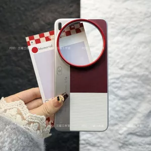Thích hợp cho ốp điện thoại vivox300ultra Khung đỏ Lỗ lớn x300pro Nối màu tương phản x200s Mạ điện