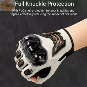 NKSFX 1 Đôi Găng Tay Đi Xe Đạp, Găng Tay Xe Máy Nửa Ngón Chống Rơi, Găng Tay Lái Xe Chống Trơn Trượt Có Thể Điều Chỉnh Bền Đẹp Cho Nam Nữ