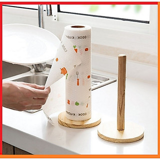 Cây để giấy cuộn đứng bằng gỗ sản phẩm tiện dụng cho nhà bếp, Giấy Cuộn 20cm-25cm Tiện Lợi GD584-CocGo30