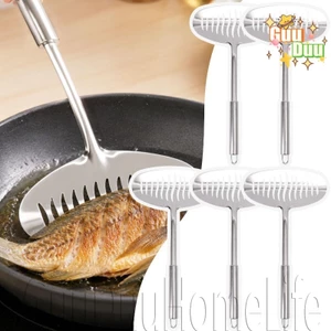 Xẻng cá bằng thép không gỉ - Tay cầm dài, chống dính, cấp thực phẩm - Dụng cụ nấu ăn nhà bếp - Thìa có rãnh cong - Phụ kiện nướng ngoài trời / Giao hàng miễn phí
