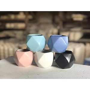 Chậu sứ kim cương đa giác- Chậu sứ trồng sen đá ,xương rồng