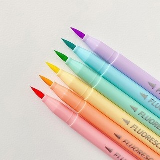 Bút dạ quang đánh dấu ngòi brush viết 6 màu candy tươi sáng cho học tập nghệ thuật tiện dụng hot