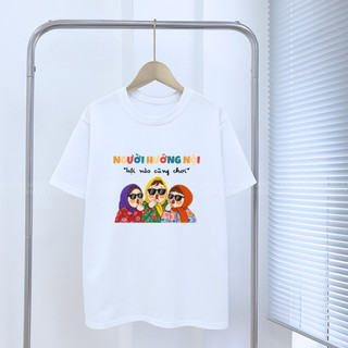 （Giao hàng 24h）Angela Áo Thun NGƯỜI HƯỚNG NỘI HỘI NÀO CŨNG CHƠI Chữ Hài Hước Nam Nữ Unisex Local Brand Angela - 3 CÔ GÁI
