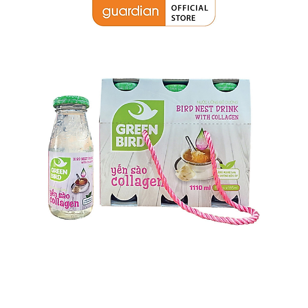 Nước Uống Bổ Dưỡng Yến Sào Green Bird Collagen 6 Chai x 185Ml
