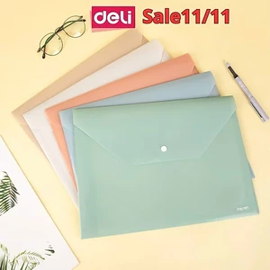 Túi Đựng Tài Liệu Nút Bấm Deli A4 My Clear Bag – Nhiều Màu, Tiện Lợi Cho Văn Phòng & Học Sinh