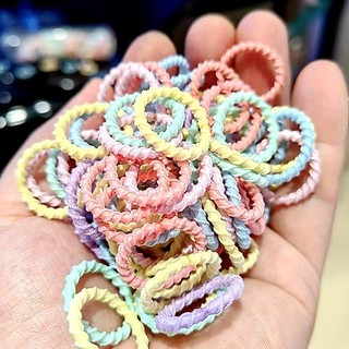 túi 400 chun buộc tóc bé gái màu pastel vặn thừng