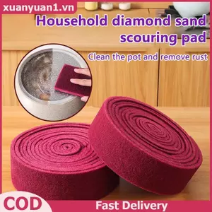 XUAN 1m / cuộn Karborundum Tẩy rỉ sét Bàn chải bát đĩa Làm sạch nồi Emery Descaling Clean Rub Pot Dụng cụ nhà bếp Phụ kiện tiện ích VN