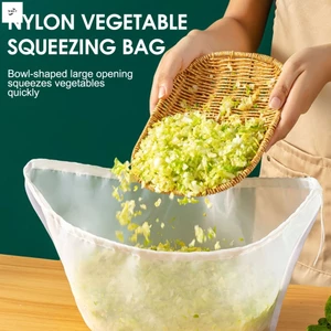 Túi lọc rau để làm đầy bánh bao Túi lọc lưới gia đình có dây rút để ép và mất nước